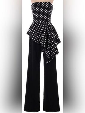 Black Halo Strapless Jumpsuit size 2